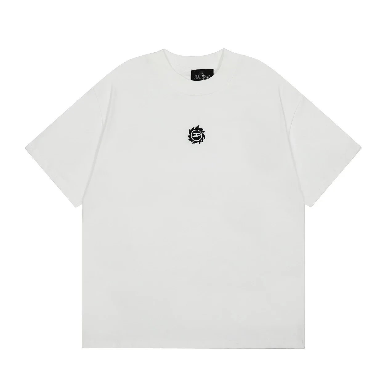 White T-Shirt with Black Logo