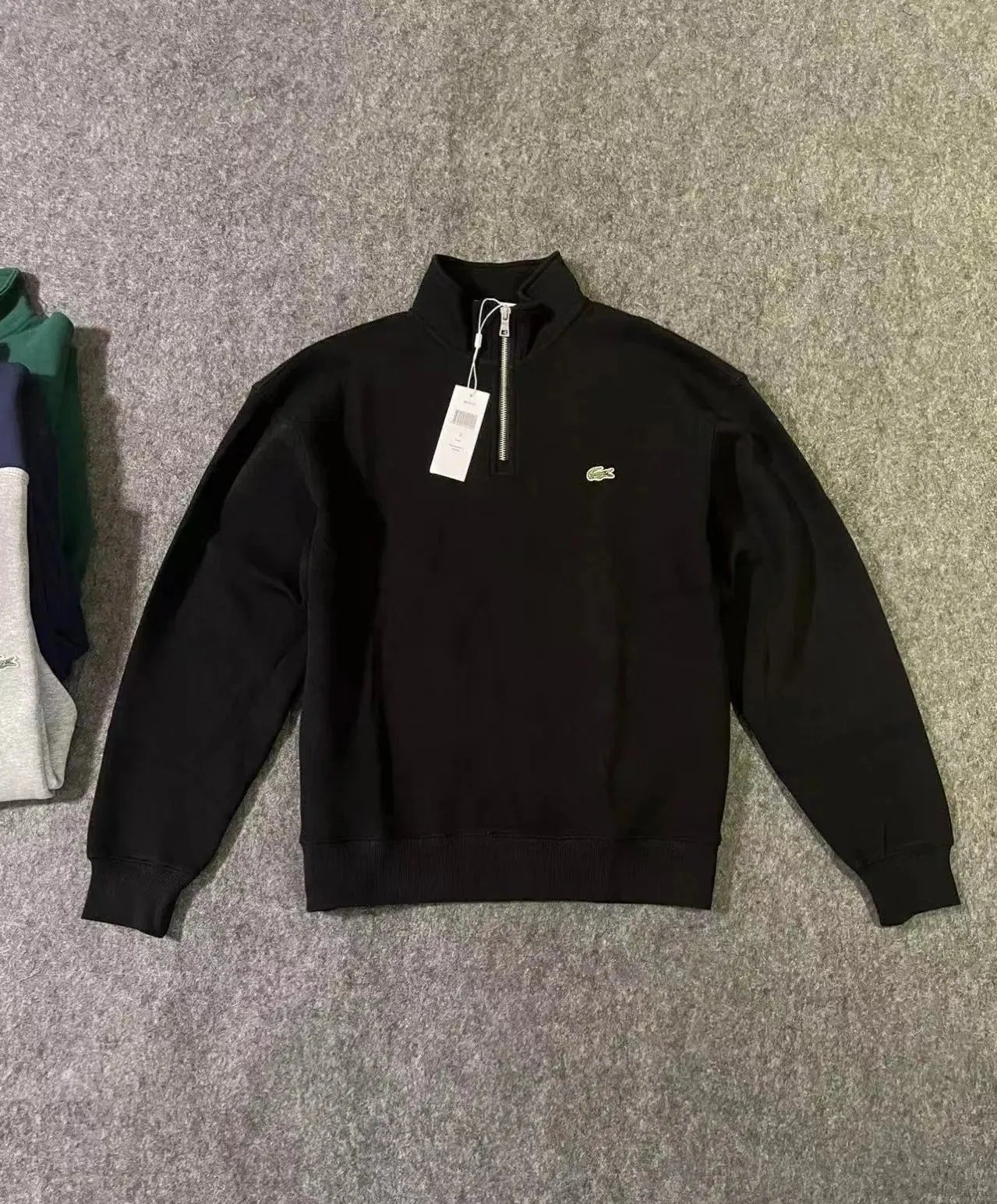 Lacoste Black Half-Zip Sweatshirt