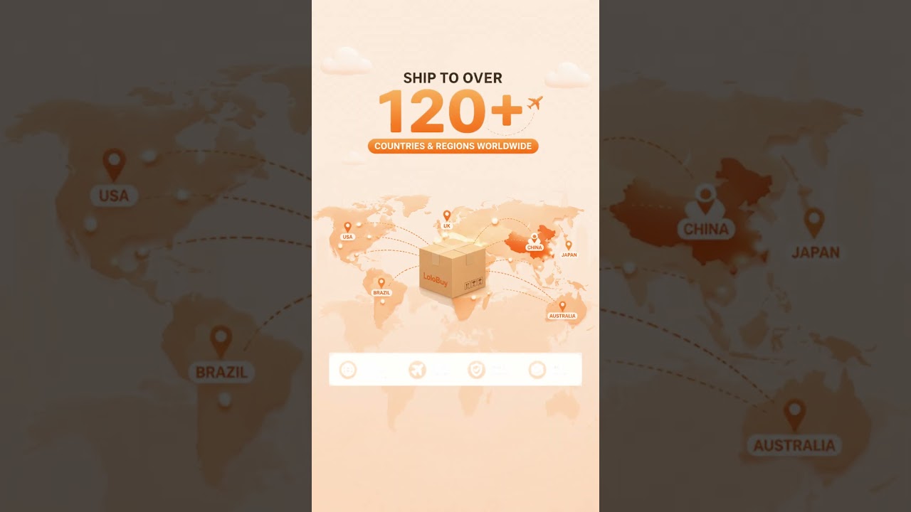 Lolobuy app launch announcement, shipping reach map